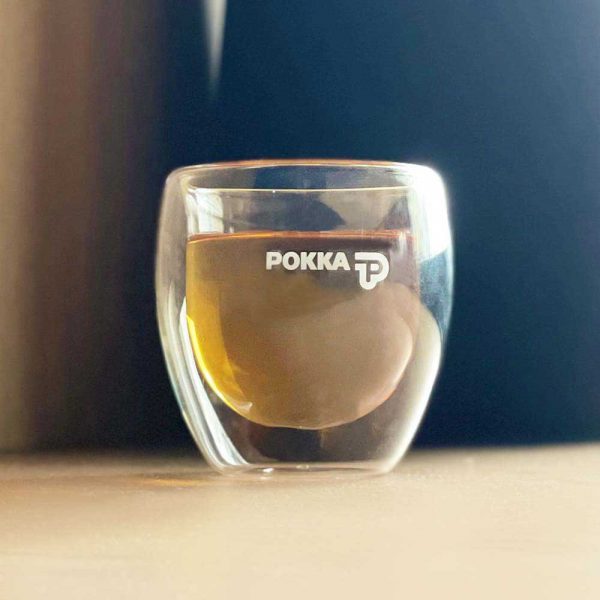 Double wall glass cup