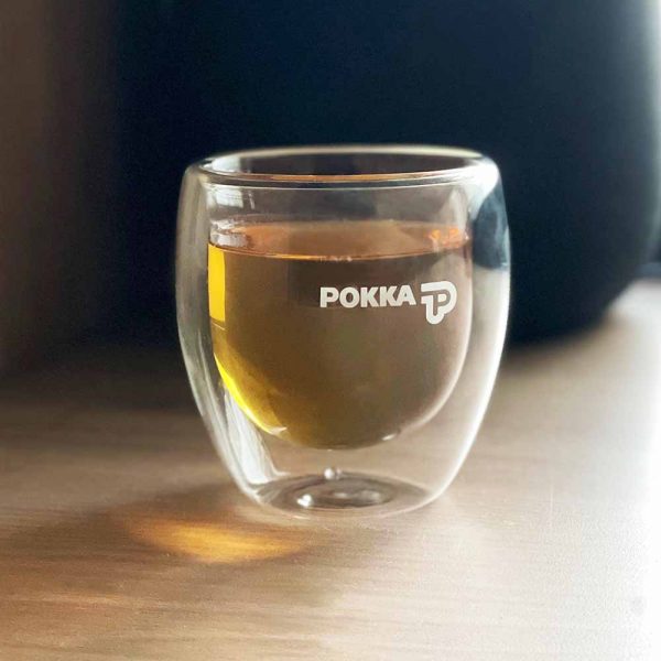 Pokka double wall glass mug