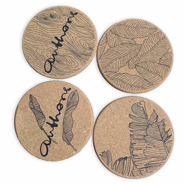 Authors Interior_Custom Cork Coaster