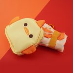 Custom foldable tote bag in the shape of a brand mascot
