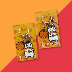 Custom acrylic keychains on custom backing cards